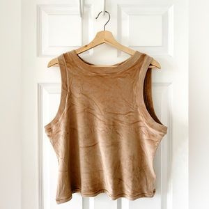 SKIMS Women’s Honey Velour High Crew Neck Tank 2XL NWT